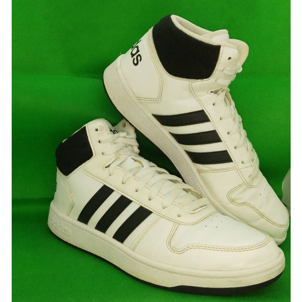 Adidas Hoops 2.0 Men's White/Black BBall Sneakers sz. 10 1/2 (fit like a 10)